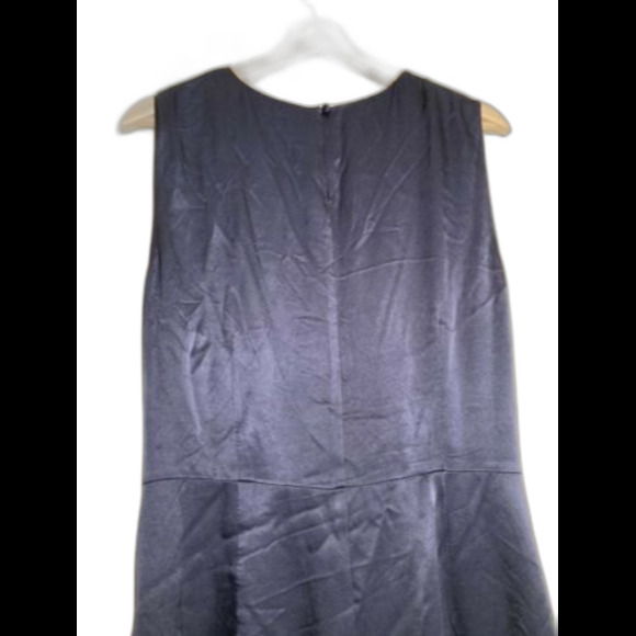 Iris & Ink Womens Sleeveless Twisted Knot At Waist Dress Navy Blue Size10 - Picture 4 of 12